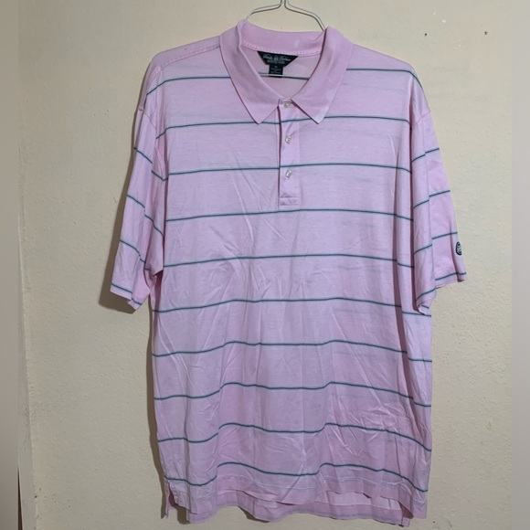 Brooks Brothers Other - Brooks Brothers Polo T-Shirt Mens Striped Pink Short Sleeve Size XL